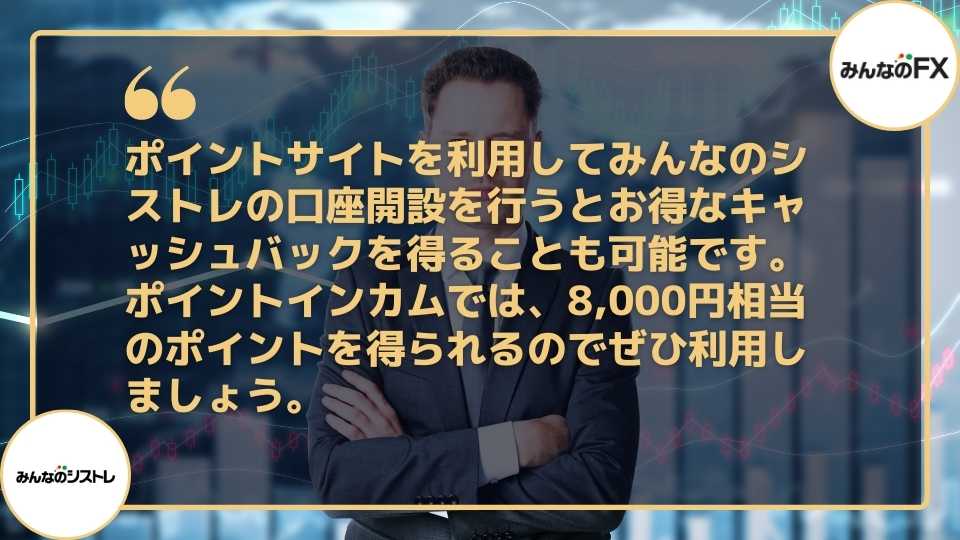みんなのFXやみんなのシストレのポイントサイト経由の口座開設のやり方は？